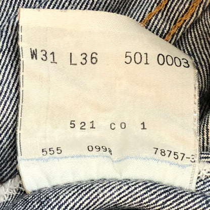 【中古品】【メンズ】 Levi's リーバイス 501XX BIG-E BUTTON FLY DENIM PANTS 501-0003 ビッグイー ボタンフライ デニム パンツ ボトムス ジーンズ 98年製 バレンシア復刻 156-251009-ks-29-tei サイズ：31 カラー：インディゴ 万代Net店