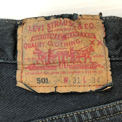 【中古品】【メンズ】 Levi's リーバイス 501 BUTTON FLY DENIM PANTS 501-0658 ボタンフライ デニム パンツ ボトムス ジーンズ 93年製 USA製 先染め 156-251009-ks-30-fuz サイズ：31 カラー：ブラック 万代Net店