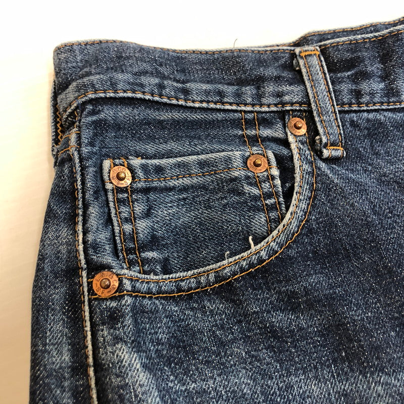 【現状渡し品】【メンズ】 LEVI'S VINTAGE CLOTHING リーバイスビンテージクロージング 90's 551ZXX DENIM PNATS 90年代 551ZXX デニムパンツ ボトムス ジーンズ 日本製 ボタン裏 刻印J09 156-251118-ts-23-tei サイズ：w31 カラー：インディゴ 万代Net店