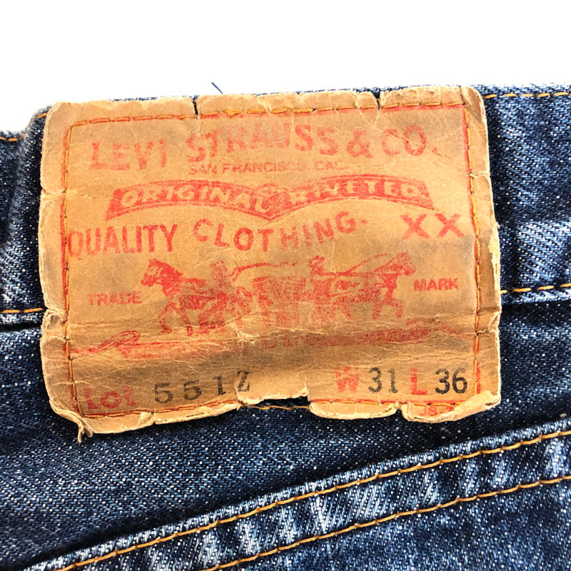 【現状渡し品】【メンズ】 LEVI'S VINTAGE CLOTHING リーバイスビンテージクロージング 90's 551ZXX DENIM PNATS 90年代 551ZXX デニムパンツ ボトムス ジーンズ 日本製 ボタン裏 刻印J09 156-251118-ts-23-tei サイズ：w31 カラー：インディゴ 万代Net店