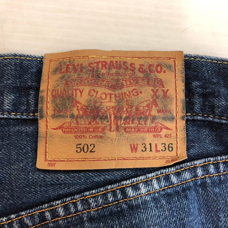 【現状渡し品】【メンズ】 Levi's リーバイス 502XX DENIM PANTS 502XX デニムパンツ ボトムス ジーンズ 日本製 BIG-E ボタン裏 刻印J22 156-251118-ts-24-tei サイズ：w31 カラー：インディゴ 万代Net店