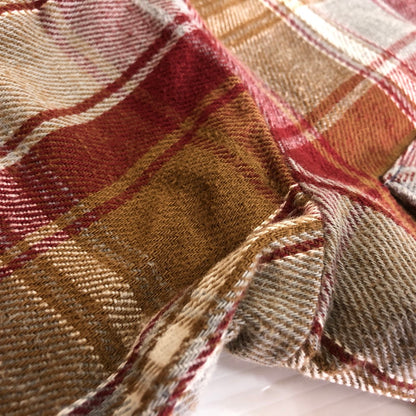 【中古品】【メンズ】 FIVE BROTHER ファイブブラザー FLANNEL CHECK L/S SHIRT フランネルチェック ロングスリーブ シャツ トップス 長袖 ネルシャツ 145-251118-ts-11-fuz サイズ：S カラー：ブラウン 万代Net店