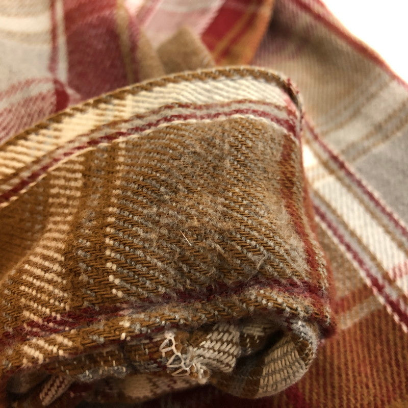 【中古品】【メンズ】 FIVE BROTHER ファイブブラザー FLANNEL CHECK L/S SHIRT フランネルチェック ロングスリーブ シャツ トップス 長袖 ネルシャツ 145-251118-ts-11-fuz サイズ：S カラー：ブラウン 万代Net店