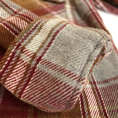 【中古品】【メンズ】 FIVE BROTHER ファイブブラザー FLANNEL CHECK L/S SHIRT フランネルチェック ロングスリーブ シャツ トップス 長袖 ネルシャツ 145-251118-ts-11-fuz サイズ：S カラー：ブラウン 万代Net店