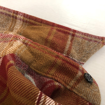 【中古品】【メンズ】 FIVE BROTHER ファイブブラザー FLANNEL CHECK L/S SHIRT フランネルチェック ロングスリーブ シャツ トップス 長袖 ネルシャツ 145-251118-ts-11-fuz サイズ：S カラー：ブラウン 万代Net店