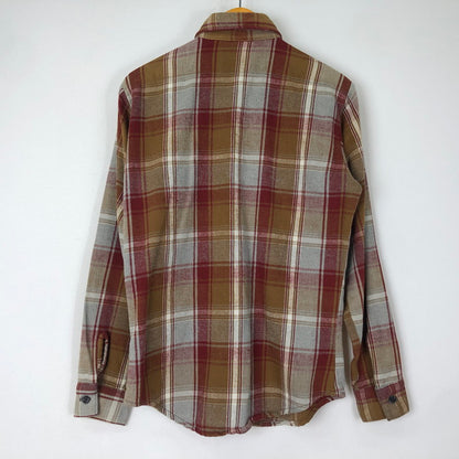 【中古品】【メンズ】 FIVE BROTHER ファイブブラザー FLANNEL CHECK L/S SHIRT フランネルチェック ロングスリーブ シャツ トップス 長袖 ネルシャツ 145-251118-ts-11-fuz サイズ：S カラー：ブラウン 万代Net店