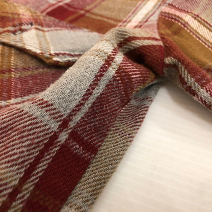 【中古品】【メンズ】 FIVE BROTHER ファイブブラザー FLANNEL CHECK L/S SHIRT フランネルチェック ロングスリーブ シャツ トップス 長袖 ネルシャツ 145-251118-ts-11-fuz サイズ：S カラー：ブラウン 万代Net店