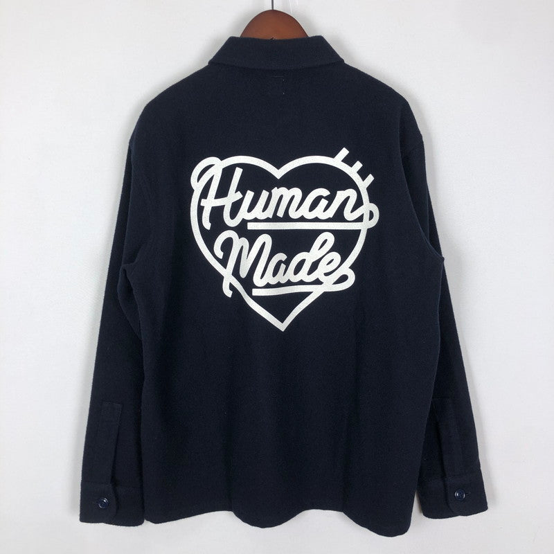 【中古品】【メンズ】 HUMANMADE ヒューマンメイド 23AW WOOL CPO SHIRTS ウール シーピーオー シャツ ジャケット ライトアウター 142-251006-ks-09-fuz サイズ：L カラー：ネイビー 万代Net店