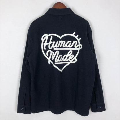 【中古品】【メンズ】 HUMANMADE ヒューマンメイド 23AW WOOL CPO SHIRTS ウール シーピーオー シャツ ジャケット ライトアウター 142-251006-ks-09-fuz サイズ：L カラー：ネイビー 万代Net店
