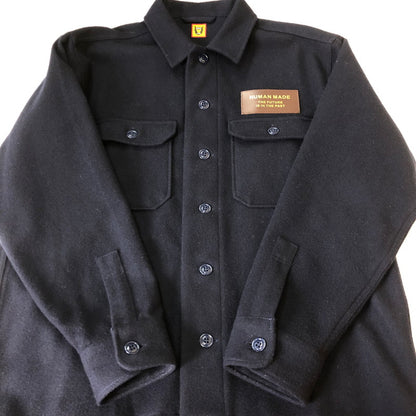 【中古品】【メンズ】 HUMANMADE ヒューマンメイド 23AW WOOL CPO SHIRTS ウール シーピーオー シャツ ジャケット ライトアウター 142-251006-ks-09-fuz サイズ：L カラー：ネイビー 万代Net店