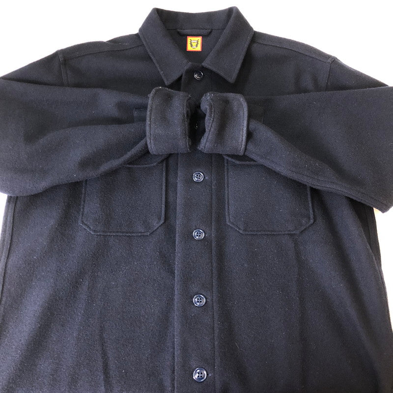 【中古品】【メンズ】 HUMANMADE ヒューマンメイド 23AW WOOL CPO SHIRTS ウール シーピーオー シャツ ジャケット ライトアウター 142-251006-ks-09-fuz サイズ：L カラー：ネイビー 万代Net店