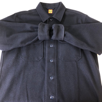 【中古品】【メンズ】 HUMANMADE ヒューマンメイド 23AW WOOL CPO SHIRTS ウール シーピーオー シャツ ジャケット ライトアウター 142-251006-ks-09-fuz サイズ：L カラー：ネイビー 万代Net店
