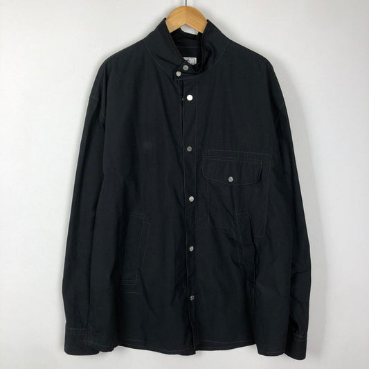 【中古品】【メンズ】 HERMES エルメス BOXY FIT OVERLAP POCKET COTTON SHIRT H466100H2 ボクシーフィット オーバーラップポケット コットンシャツ 長袖 トップス 141-251009-ks-20-tei サイズ：41 カラー：ブラック 万代Net店