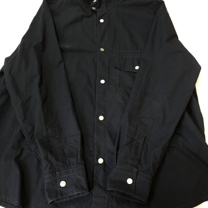 【中古品】【メンズ】 HERMES エルメス BOXY FIT OVERLAP POCKET COTTON SHIRT H466100H2 ボクシーフィット オーバーラップポケット コットンシャツ 長袖 トップス 141-251009-ks-20-tei サイズ：41 カラー：ブラック 万代Net店