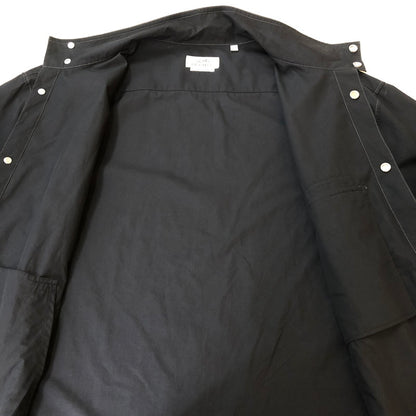 【中古品】【メンズ】 HERMES エルメス BOXY FIT OVERLAP POCKET COTTON SHIRT H466100H2 ボクシーフィット オーバーラップポケット コットンシャツ 長袖 トップス 141-251009-ks-20-tei サイズ：41 カラー：ブラック 万代Net店