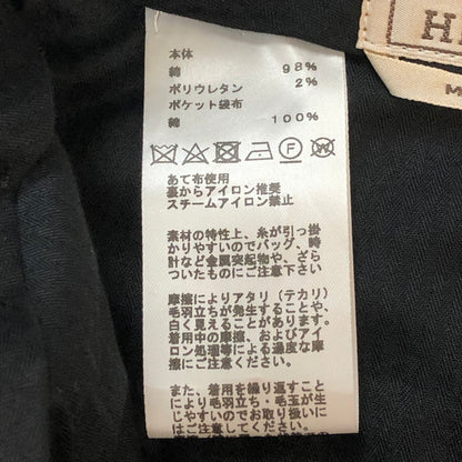 【中古品】【メンズ】 HERMES エルメス COTTON　SLACKS PANT　H465500H6　コットン スラックス パンツ ボトムス 152-251012-ts-23-tei サイズ：38 カラー：ブラック 万代Net店