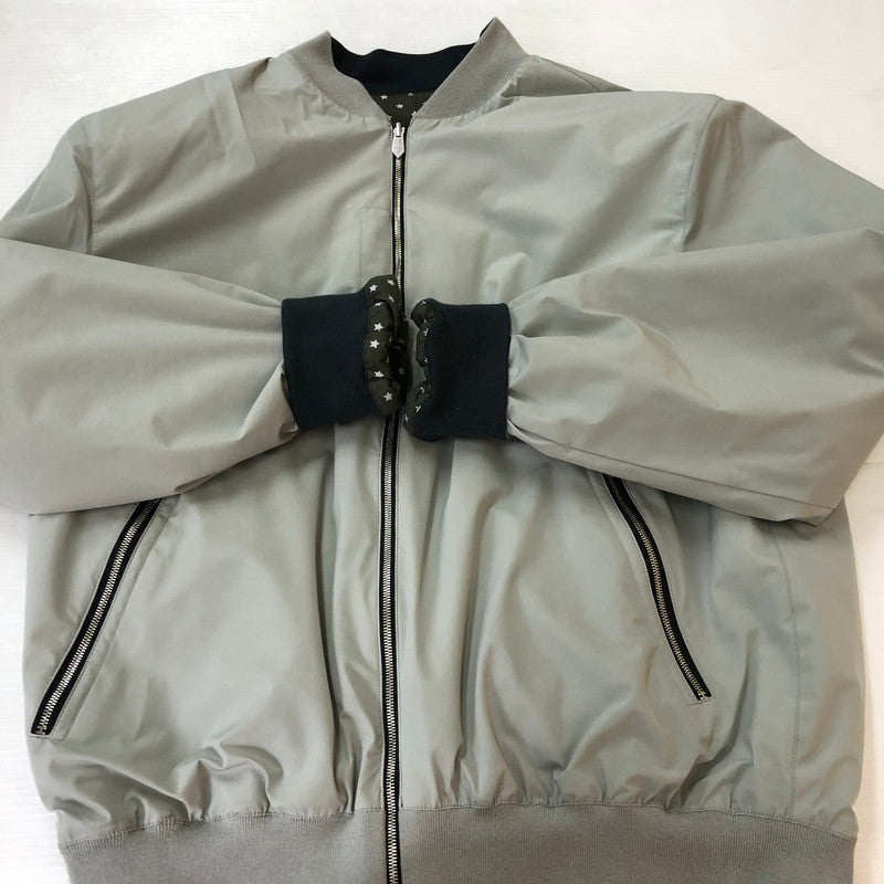 【中古品】【メンズ】 HERMES エルメス シュヴァルパンク バンダナ ブルゾン アウター リバーシブル 140-251015-yo-17-tei サイズ：50 カラー：総柄/グレー 万代Net店