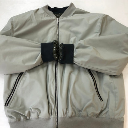 【中古品】【メンズ】 HERMES エルメス シュヴァルパンク バンダナ ブルゾン アウター リバーシブル 140-251015-yo-17-tei サイズ：50 カラー：総柄/グレー 万代Net店