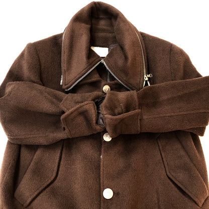 【中古美品】【メンズ】 NULLUS ヌル MULTI-FORM AERO COLLAR JACKET NUAW24JAC001-MAH マルチフォーム エアロ カラー ジャケット ライトアウター 141-251009-ks-04-tei サイズ：2 カラー：ブラウン 万代Net店
