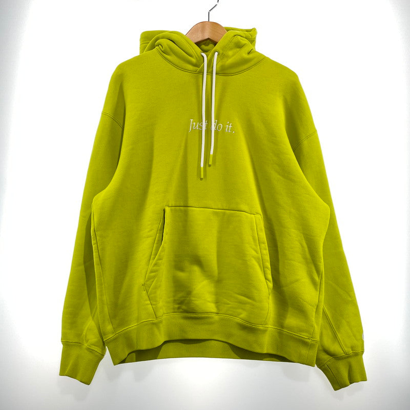 【中古品】【メンズ】 NIKE ナイキ JUST DO IT FLEECE PULLOVER HOODIE CI9407-308 ジャスト ドゥ イット フリース プルオーバー フーディ 長袖 トップス 148-260826-yo-10-teih サイズ：L カラー：ライムグリーン(蛍光色) 万代Net店