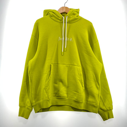 【中古品】【メンズ】 NIKE ナイキ JUST DO IT FLEECE PULLOVER HOODIE CI9407-308 ジャスト ドゥ イット フリース プルオーバー フーディ 長袖 トップス 148-260826-yo-10-teih サイズ：L カラー：ライムグリーン(蛍光色) 万代Net店