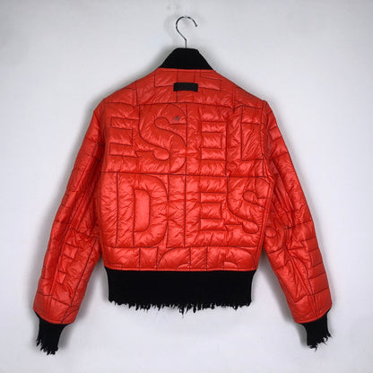 【中古品】【メンズ】 DIESEL ディーゼル QUILTING BLOUSON JACKET キルティング ブルゾン ジャケット アウター 141-251126-yo-01-tei サイズ：S カラー：オレンジ(赤みの強い) 万代Net店