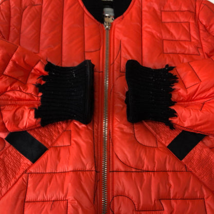 【中古品】【メンズ】 DIESEL ディーゼル QUILTING BLOUSON JACKET キルティング ブルゾン ジャケット アウター 141-251126-yo-01-tei サイズ：S カラー：オレンジ(赤みの強い) 万代Net店