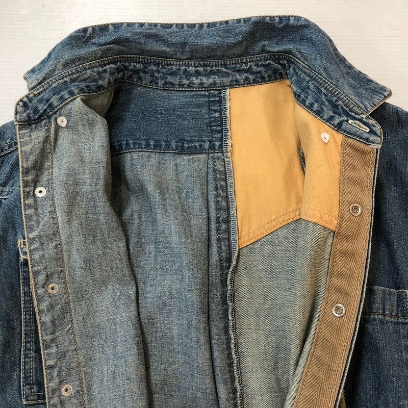 【中古品】【メンズ】 Sacai サカイ 17AW SWITCHED DENIM SHIRTS 17-01406M スイッチ デニム シャツ 長袖 トップス 140-251009-ks-02-tei サイズ：1 カラー：インディゴ 万代Net店