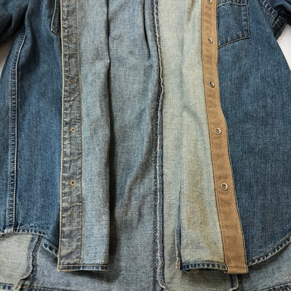 【中古品】【メンズ】 Sacai サカイ 17AW SWITCHED DENIM SHIRTS 17-01406M スイッチ デニム シャツ 長袖 トップス 140-251009-ks-02-tei サイズ：1 カラー：インディゴ 万代Net店