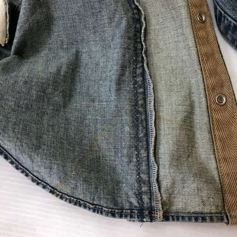 【中古品】【メンズ】 Sacai サカイ 17AW SWITCHED DENIM SHIRTS 17-01406M スイッチ デニム シャツ 長袖 トップス 140-251009-ks-02-tei サイズ：1 カラー：インディゴ 万代Net店