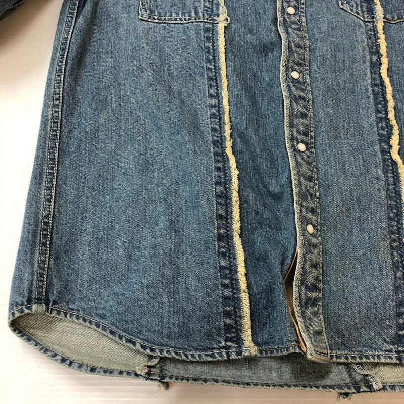 【中古品】【メンズ】 Sacai サカイ 17AW SWITCHED DENIM SHIRTS 17-01406M スイッチ デニム シャツ 長袖 トップス 140-251009-ks-02-tei サイズ：1 カラー：インディゴ 万代Net店