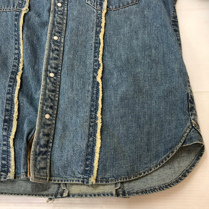 【中古品】【メンズ】 Sacai サカイ 17AW SWITCHED DENIM SHIRTS 17-01406M スイッチ デニム シャツ 長袖 トップス 140-251009-ks-02-tei サイズ：1 カラー：インディゴ 万代Net店