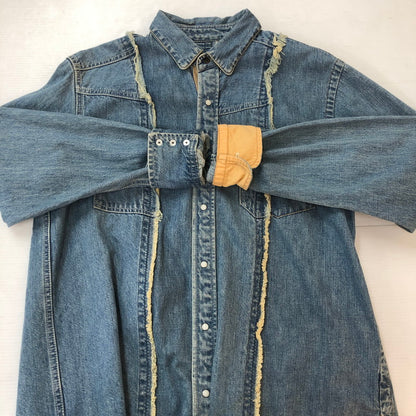 【中古品】【メンズ】 Sacai サカイ 17AW SWITCHED DENIM SHIRTS 17-01406M スイッチ デニム シャツ 長袖 トップス 140-251009-ks-02-tei サイズ：1 カラー：インディゴ 万代Net店
