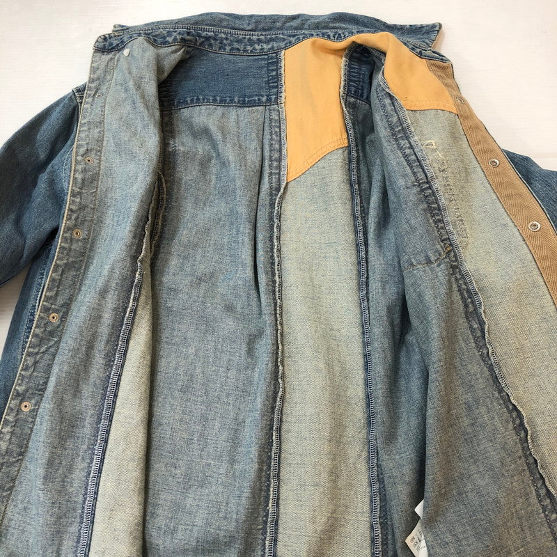 【中古品】【メンズ】 Sacai サカイ 17AW SWITCHED DENIM SHIRTS 17-01406M スイッチ デニム シャツ 長袖 トップス 140-251009-ks-02-tei サイズ：1 カラー：インディゴ 万代Net店