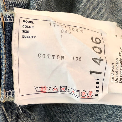 【中古品】【メンズ】 Sacai サカイ 17AW SWITCHED DENIM SHIRTS 17-01406M スイッチ デニム シャツ 長袖 トップス 140-251009-ks-02-tei サイズ：1 カラー：インディゴ 万代Net店