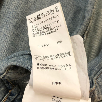 【中古品】【メンズ】 Sacai サカイ 17AW SWITCHED DENIM SHIRTS 17-01406M スイッチ デニム シャツ 長袖 トップス 140-251009-ks-02-tei サイズ：1 カラー：インディゴ 万代Net店