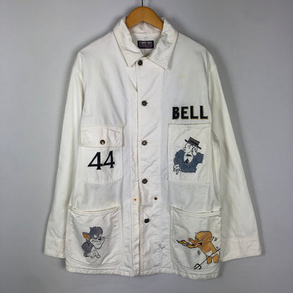 【現状渡し品】【メンズ】 BLUEBLUE ブルーブルー REMADE PAINT COVERALLS リメイク ペイント カバーオール ジャケット ライトアウター 145-251009-ks-15-tei サイズ：表記サイズなし カラー：ホワイト 万代Net店