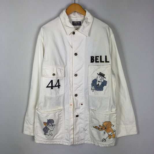 【現状渡し品】【メンズ】 BLUEBLUE ブルーブルー REMADE PAINT COVERALLS リメイク ペイント カバーオール ジャケット ライトアウター 145-251009-ks-15-tei サイズ：表記サイズなし カラー：ホワイト 万代Net店