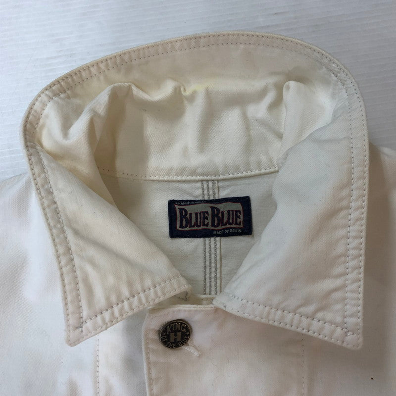 【現状渡し品】【メンズ】 BLUEBLUE ブルーブルー REMADE PAINT COVERALLS リメイク ペイント カバーオール ジャケット ライトアウター 145-251009-ks-15-tei サイズ：表記サイズなし カラー：ホワイト 万代Net店