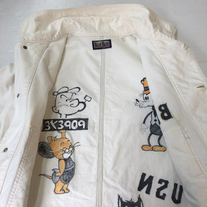 【現状渡し品】【メンズ】 BLUEBLUE ブルーブルー REMADE PAINT COVERALLS リメイク ペイント カバーオール ジャケット ライトアウター 145-251009-ks-15-tei サイズ：表記サイズなし カラー：ホワイト 万代Net店