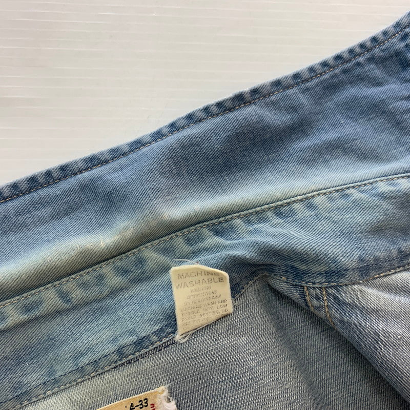 【中古品】【メンズ】 Wrangler ラングラー 70's L/S WESTERN SHIRT VINTAGE 70年代 ロングスリーブ ウエスタンシャツ 長袖 トップス ヴィンテージ 145-251023-yy-05-tei サイズ：33 カラー：ブルー 万代Net店