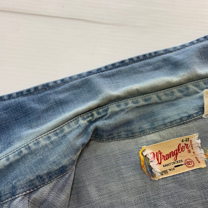 【中古品】【メンズ】 Wrangler ラングラー 70's L/S WESTERN SHIRT VINTAGE 70年代 ロングスリーブ ウエスタンシャツ 長袖 トップス ヴィンテージ 145-251023-yy-05-tei サイズ：33 カラー：ブルー 万代Net店