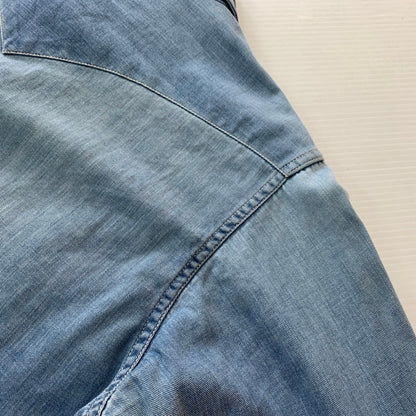 【中古品】【メンズ】 Wrangler ラングラー 70's L/S WESTERN SHIRT VINTAGE 70年代 ロングスリーブ ウエスタンシャツ 長袖 トップス ヴィンテージ 145-251023-yy-05-tei サイズ：33 カラー：ブルー 万代Net店