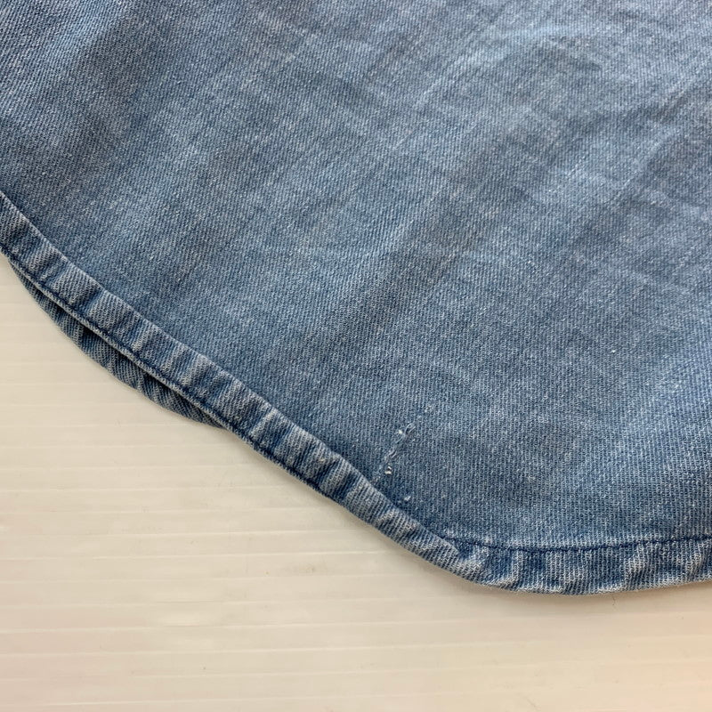 【中古品】【メンズ】 Wrangler ラングラー 70's L/S WESTERN SHIRT VINTAGE 70年代 ロングスリーブ ウエスタンシャツ 長袖 トップス ヴィンテージ 145-251023-yy-05-tei サイズ：33 カラー：ブルー 万代Net店