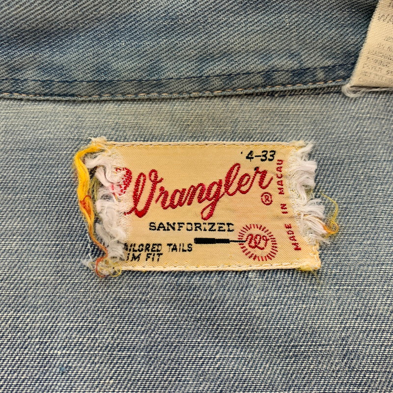 【中古品】【メンズ】 Wrangler ラングラー 70's L/S WESTERN SHIRT VINTAGE 70年代 ロングスリーブ ウエスタンシャツ 長袖 トップス ヴィンテージ 145-251023-yy-05-tei サイズ：33 カラー：ブルー 万代Net店
