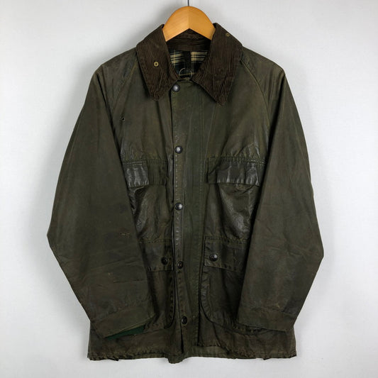 【ジャンク品】【メンズ】 BARBOUR バブアー 80's BEDALE 4FLAP OILED JACKET VINTAGE 80年代 ビデイル 4フラップ オイルドジャケット ヴィンテージ 145-251012-ts-17-tei サイズ：36in カラー：カーキ 万代Net店
