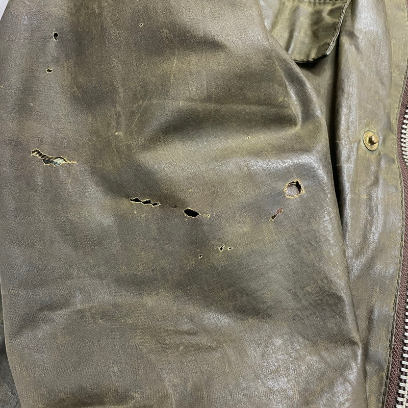 【ジャンク品】【メンズ】 BARBOUR バブアー 80's BEDALE 4FLAP OILED JACKET VINTAGE 80年代 ビデイル 4フラップ オイルドジャケット ヴィンテージ 145-251012-ts-17-tei サイズ：36in カラー：カーキ 万代Net店