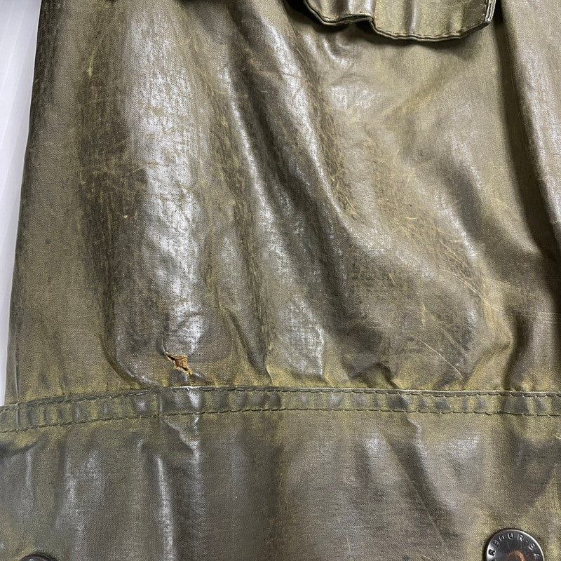 【ジャンク品】【メンズ】 BARBOUR バブアー 80's BEDALE 4FLAP OILED JACKET VINTAGE 80年代 ビデイル 4フラップ オイルドジャケット ヴィンテージ 145-251012-ts-17-tei サイズ：36in カラー：カーキ 万代Net店