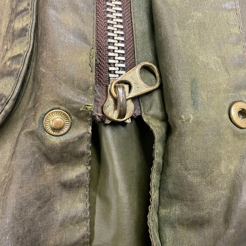 【ジャンク品】【メンズ】 BARBOUR バブアー 80's BEDALE 4FLAP OILED JACKET VINTAGE 80年代 ビデイル 4フラップ オイルドジャケット ヴィンテージ 145-251012-ts-17-tei サイズ：36in カラー：カーキ 万代Net店