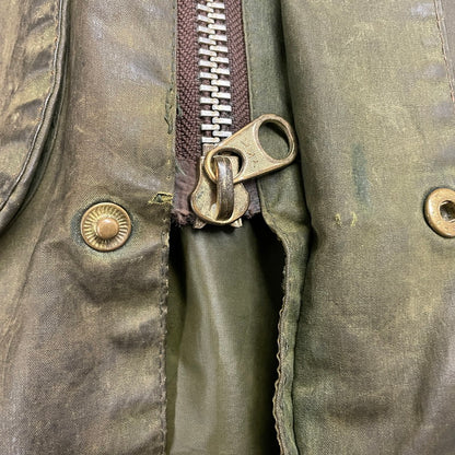 【ジャンク品】【メンズ】 BARBOUR バブアー 80's BEDALE 4FLAP OILED JACKET VINTAGE 80年代 ビデイル 4フラップ オイルドジャケット ヴィンテージ 145-251012-ts-17-tei サイズ：36in カラー：カーキ 万代Net店